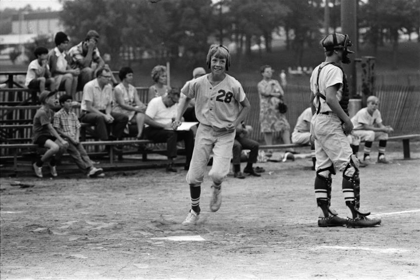 Kids playing baseball