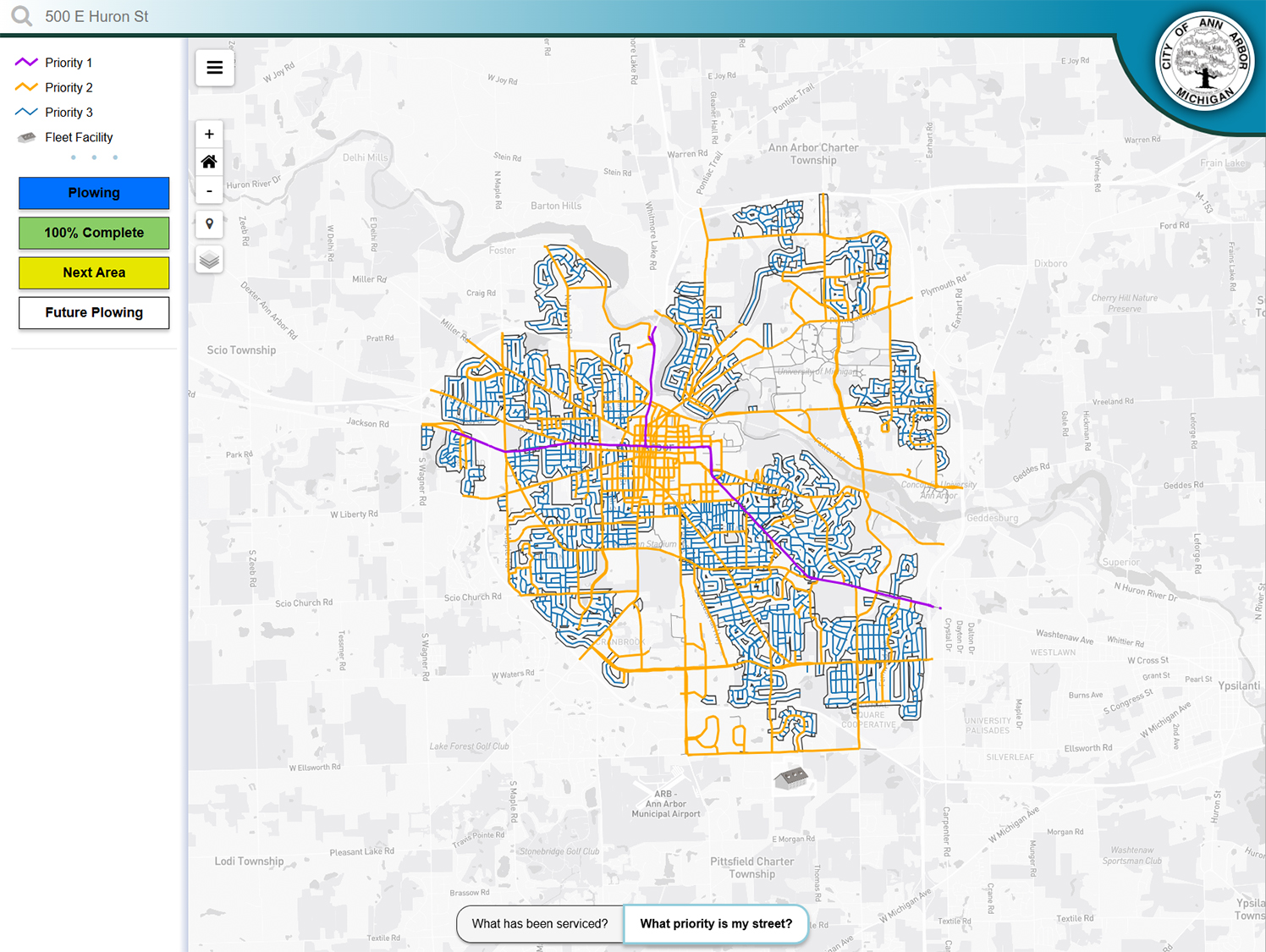 Snow Plow Map screenshot