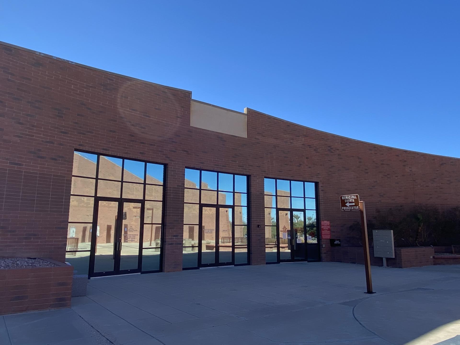 The exterior entrance of the Bullhead City Municipal Court