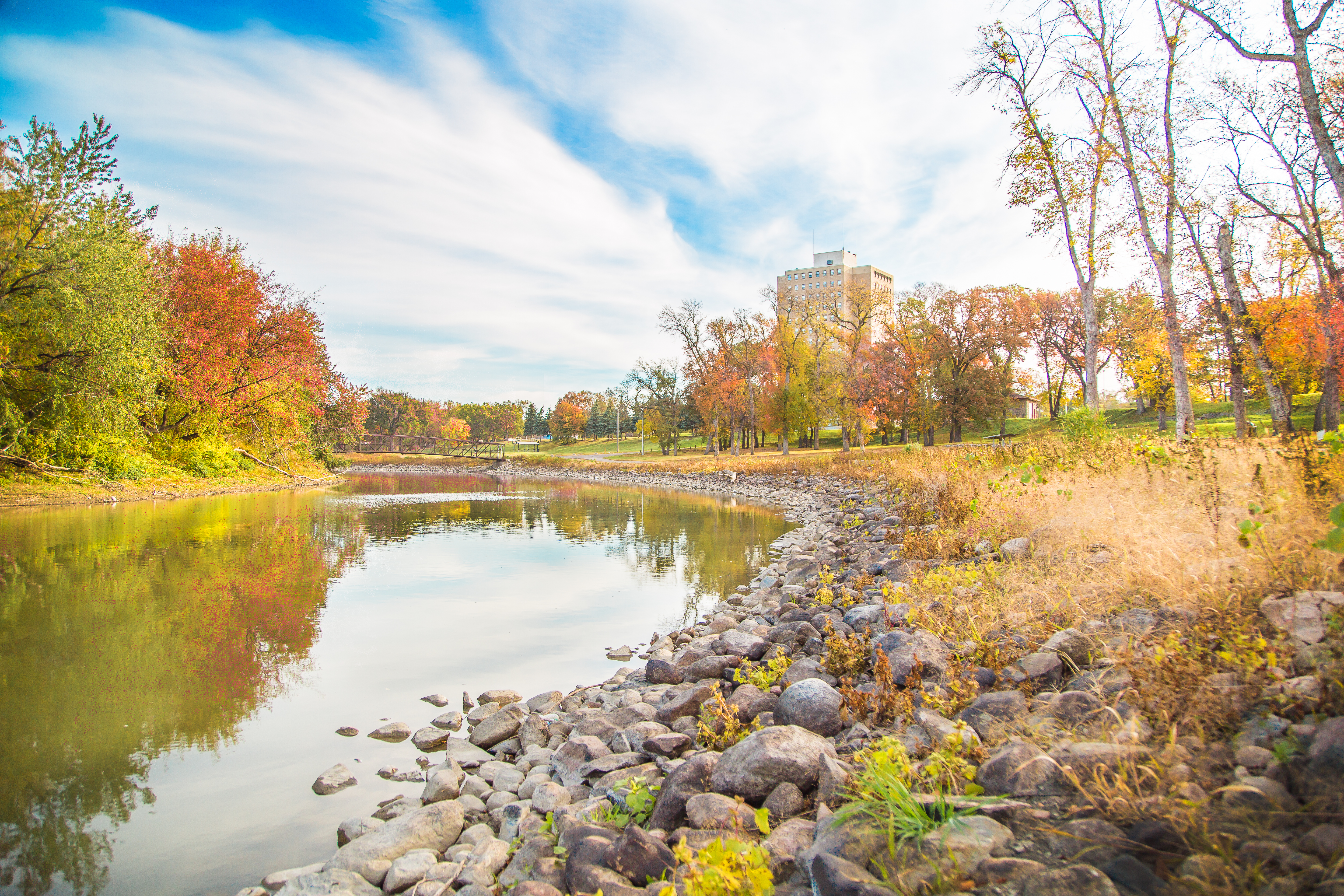 a fall river scene